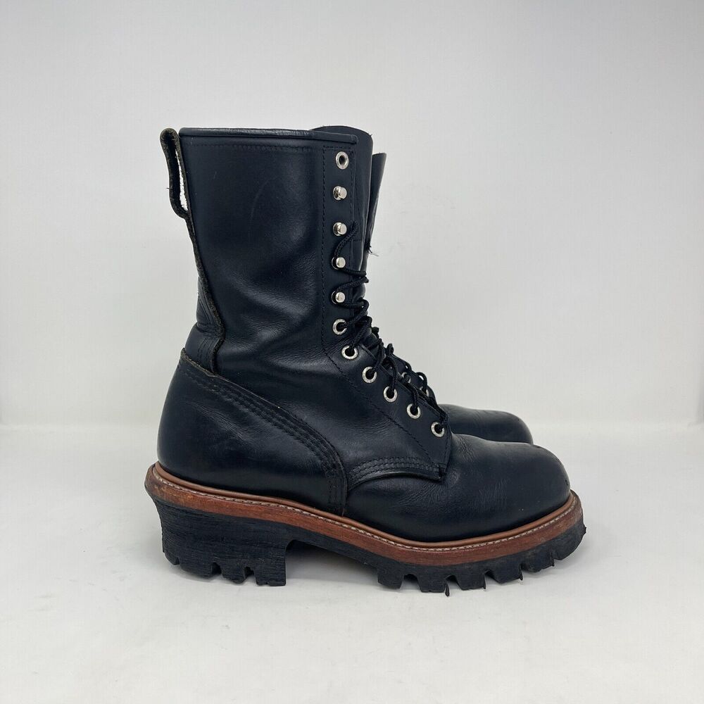 Red Wing 699 Black Brown Leather High Top Lace Up Shoes Boots Women's Size 6